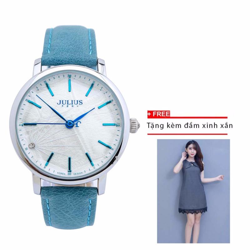 Nơi bán Đồng hồ nữ Julius Hàn Quốc chính hãng JA-888 (Xanh dương) + tặng 1 đầm xinh xắn