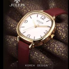 ĐỒNG HỒ NỮ JULIUS HÀN QUỐC DÂY DA TG1194 (ĐỎ)