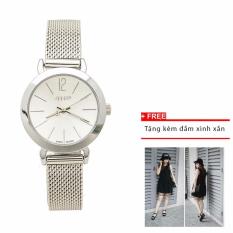 Đồng Hồ Nữ JULIUS JU970 ( Trắng Bạc) + tặng một cái đầm xinh xắn