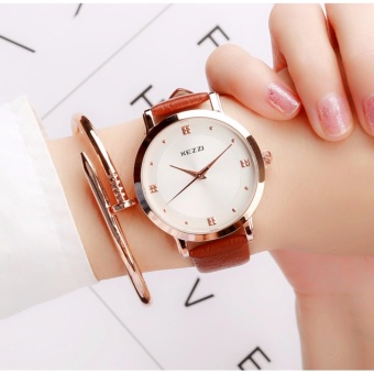 Đồng Hồ Nữ Kezzi Dây Da Mềm Mặt Tròn Thời Trang Sang Trọng WH-K1208(Nâu) June 2018 - 4 Đồng hồ nữ kezzi dây da mềm mặt tròn thời trang sang trọng WH-K1208(Nâu) - 4