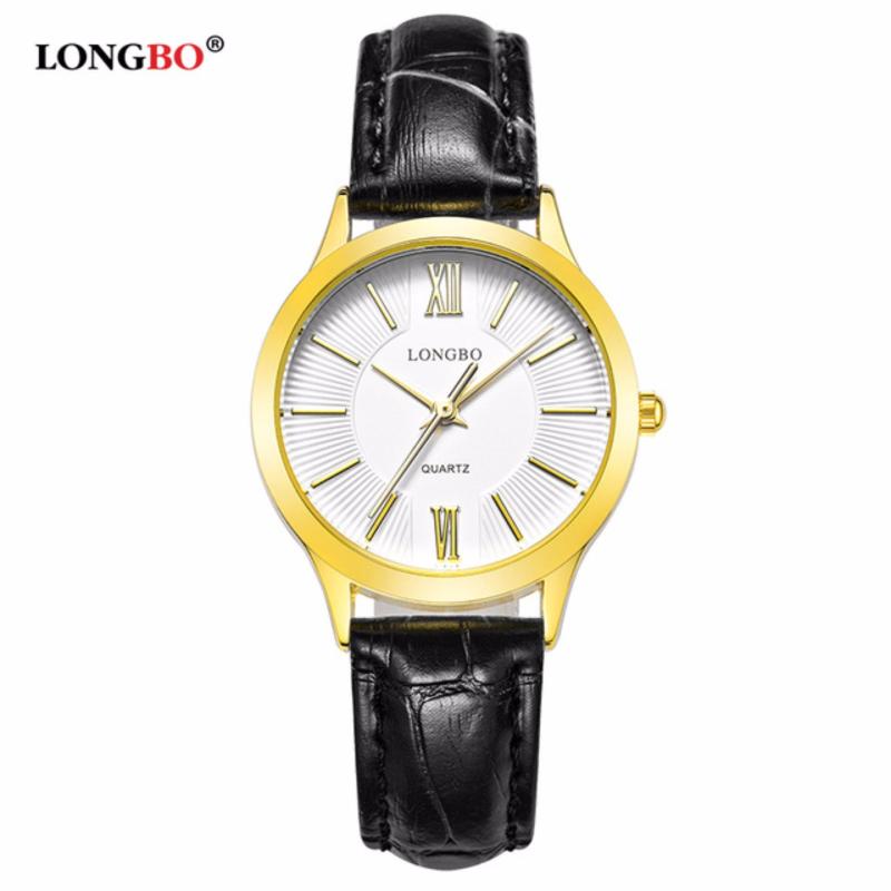Nơi bán Đồng hồ Nữ LONGBO 80295L-G0102 (vàng, mặt trắng, dây da đen)