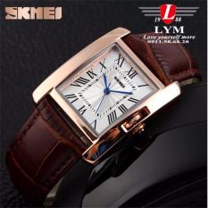 Đồng hồ nữ mặt vuông dây da SKMEI cao cấp sknu1988
