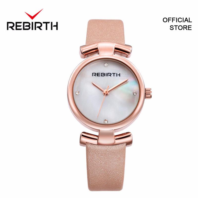 Giá bán Đồng hồ nữ REBIRTH RE053 business dây da  (Màu Kem) - Hàng phân phối chĩnh hãng