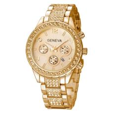 Đồng hồ nữ siêu cấp GENEVA đính đá + Tặng kèm vòng đeo tay thạch anh