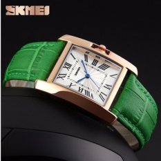 Đồng hồ nữ Skmei 1085 dây da màu xanh