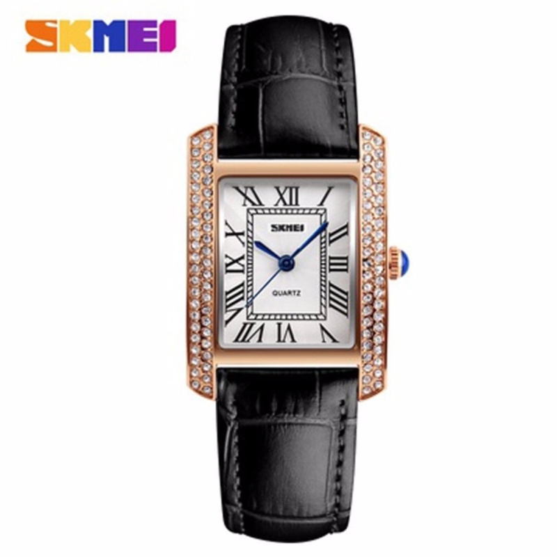 Giá bán Đồng hồ nữ Skmei 1281 dây da màu đen