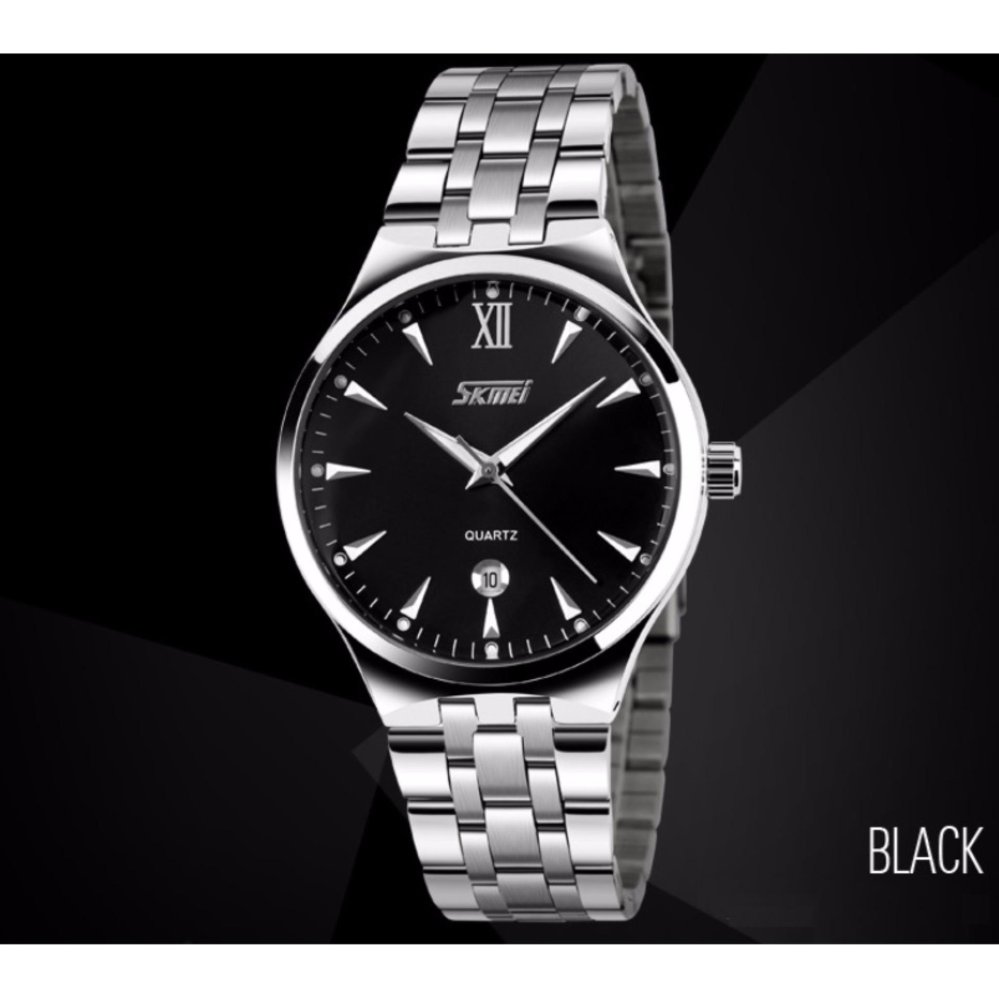 Đồng hồ nữ Skmei 9071 (Silver mặt đen)