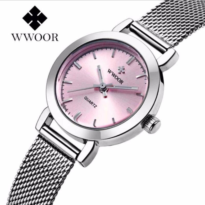 Đồng hồ nữ thời trang dây nhuyễn thép không gỉ cao cấp WWOOR 8823 (M Trắng) bán chạy