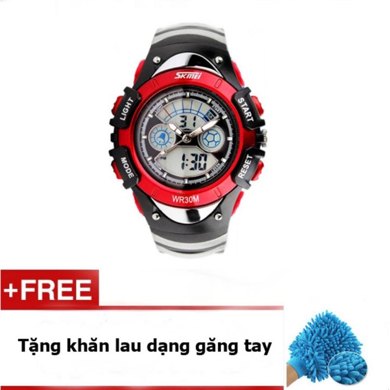 Đồng hồ trẻ em dây cao su Skmei 0998 (Đỏ) + quà tặng bán chạy