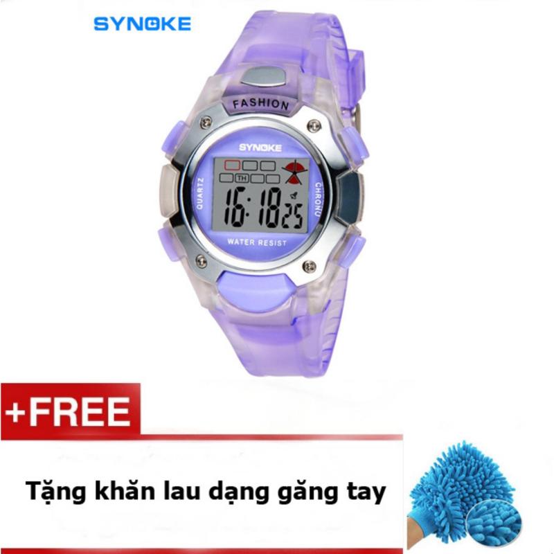 Đồng hồ trẻ em synoke 99319 (Tím) + quà tặng bán chạy