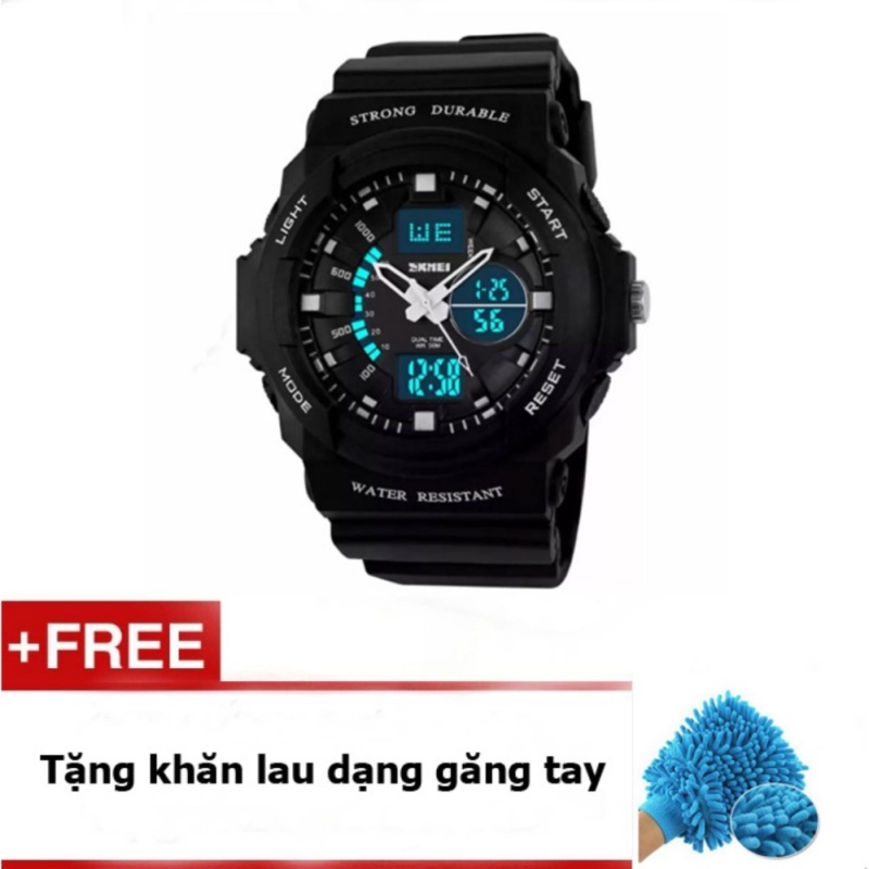 Đồng Hồ Trẻ Em Thể Thao Skmei 1061 (Đen Trắng) + quà tặng bán chạy