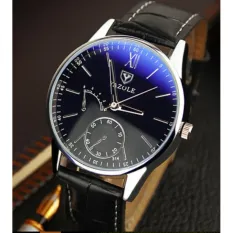 Đồng hồ yazole 314 dây da sang trọng ( màu đen mặt đen )