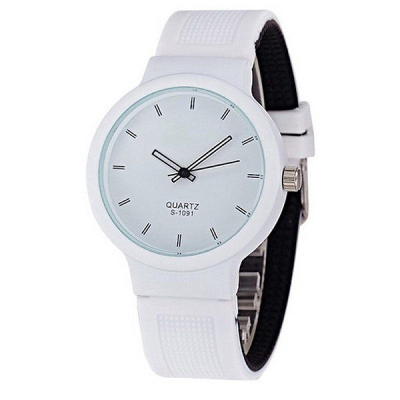 Easybuy Women Men Couple Geneva Silicone Jelly Gel Quartz Analog
Sports Wrist Watch White - intl bán chạy