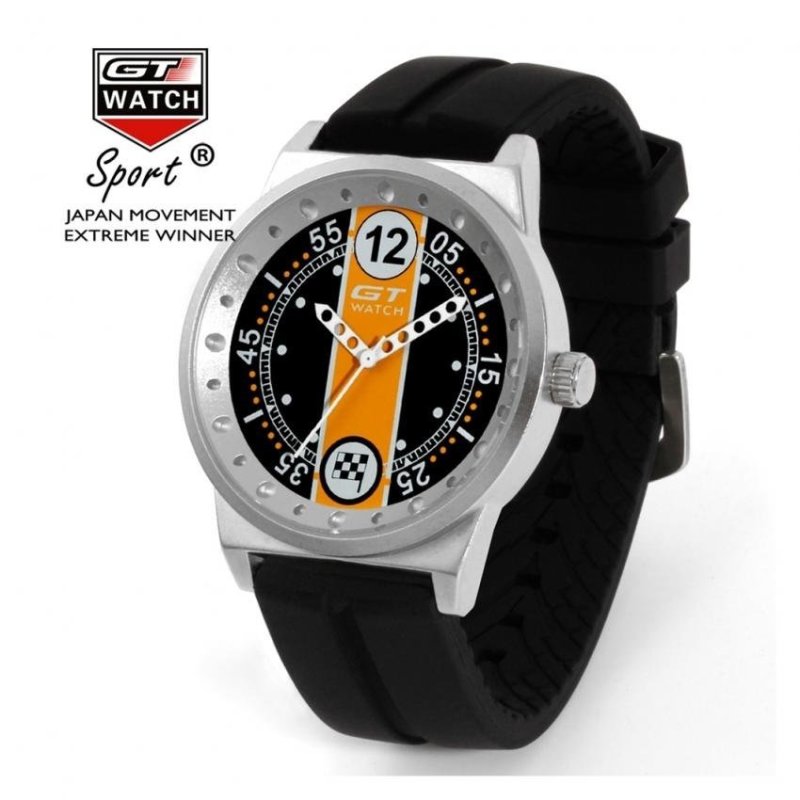 Nơi bán Fashion Mens Silicone GT Racing Watch Orange(Not Specified)(OVERSEAS) - intl