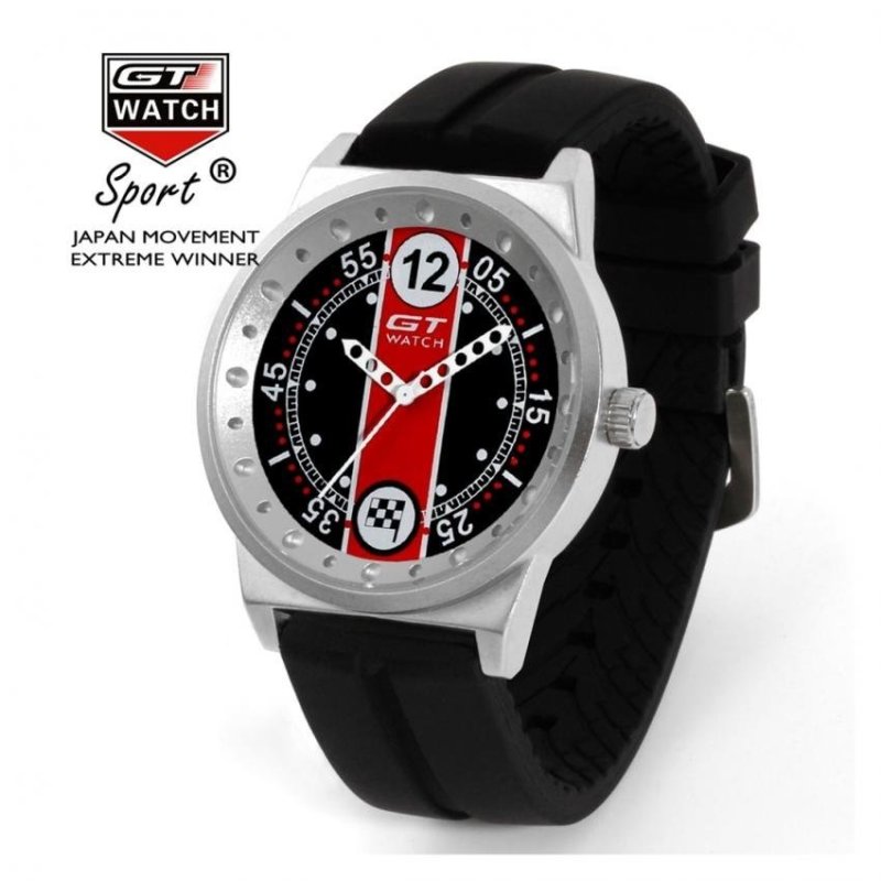 Nơi bán Fashion Mens Silicone GT Racing Watch Red(Not Specified)(OVERSEAS) - intl