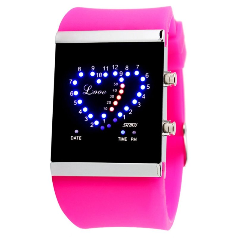 Nơi bán Fashionable LED Digital Watch Sport Wrist Watch 0952 Rose Red - intl