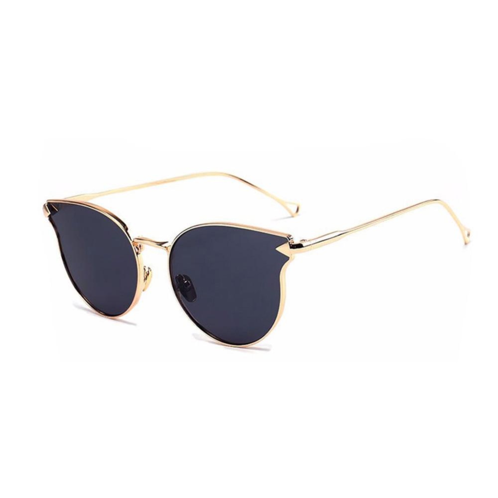 Female New Arrival Cat Eye Glasses Model Show Chic Arrow Sunglasses(Gold)-one size - intl