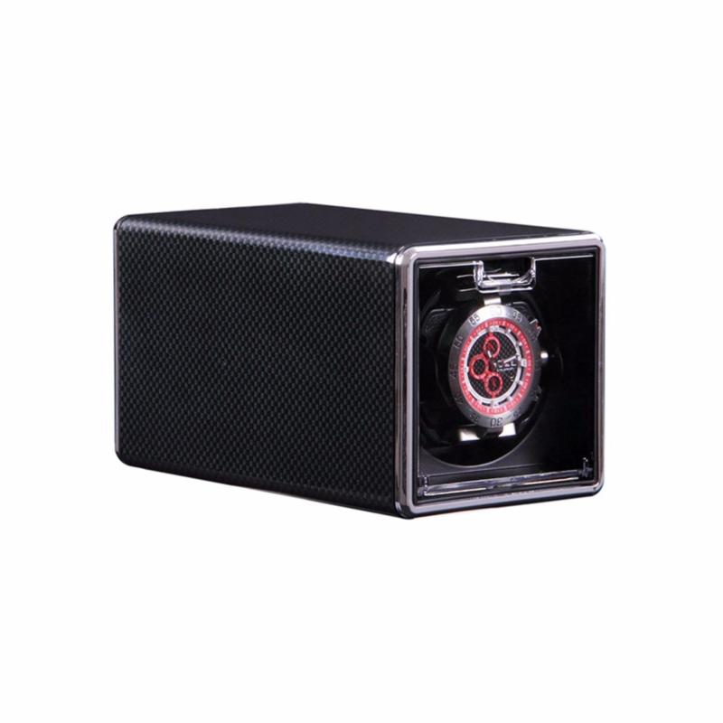(Free Spot Watch) Leather Automatic Rotation Watch Winder Display Box Transparent Cover Jewelry Storage Organizer With US Plug - intl bán chạy
