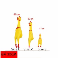 Gà đồ chơi bóp kêu – gà đồ chơi vui vẻ – Gà 32cm