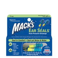 Hộp 1 đôi nút bịt tai 2 chức năng Mack’s Ear Seals (Chống ồn, chống nước) #11 (Nhập khẩu Mỹ)