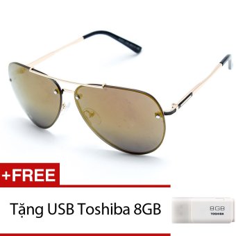 Kính mát nam MKH S1223 (Vàng gold) + Tặng 1 USB Toshiba 8GB  