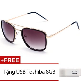 Kính mát nam - nữ MKH S750 (Trà) + Tặng 1 USB Toshiba 8GB  