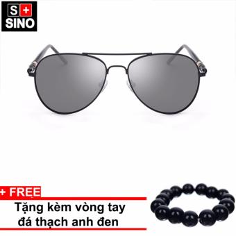 Kính mát nam Sino SN002+ Tặng kèm vòng tay thạch anh đen  