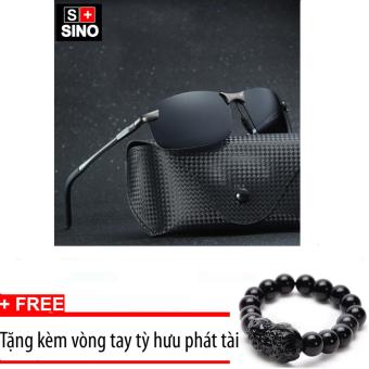 Kính mát nam Sino SN969 cao cấp + Tặng kèm vòng tay phong thủy  