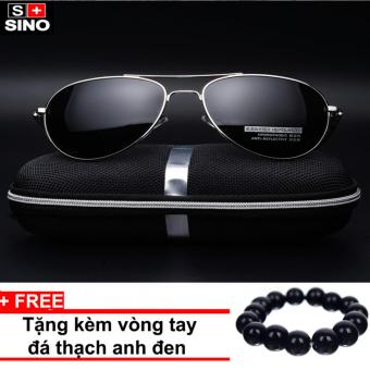 Kính mát nam thời trang cao cấp Sino SN688+ Tặng kèm vòng tay thạch anh đen  