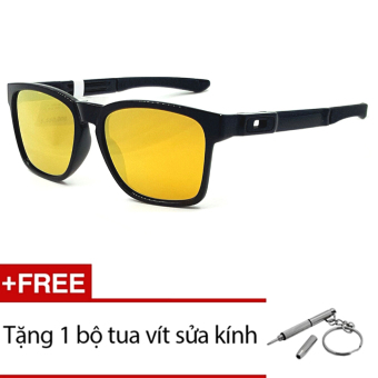 Kính mát Oakley CATALYST OO9272 04 (Tráng thuỷ vàng) + Tặng 1 bộ tua vít sửa kính  