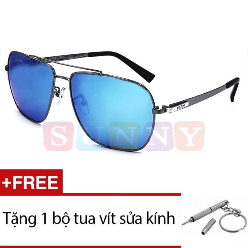 Giá bán Kính mát Parim SN-11001 S1 (Tráng thủy xanh)+ Tặng 1 bộ tua vít sửa kính