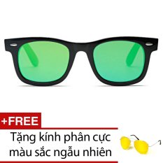 Kính mát unisex đổi màu kiểu dáng K14 (Xanh lá) + Tặng 1 kính phân cực