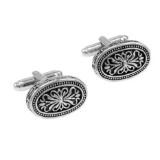 Giảm Giá MagiDeal Vintage Roman Pattern Oval Shape Formal Business Shirt Classical Cufflinks – intl MagiDeal