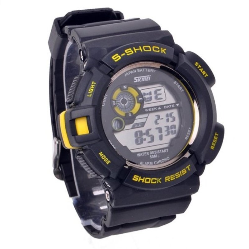 Nơi bán Mens Multi Function Sports Wrist Watch (Yellow)(Not Specified)(OVERSEAS) - intl
