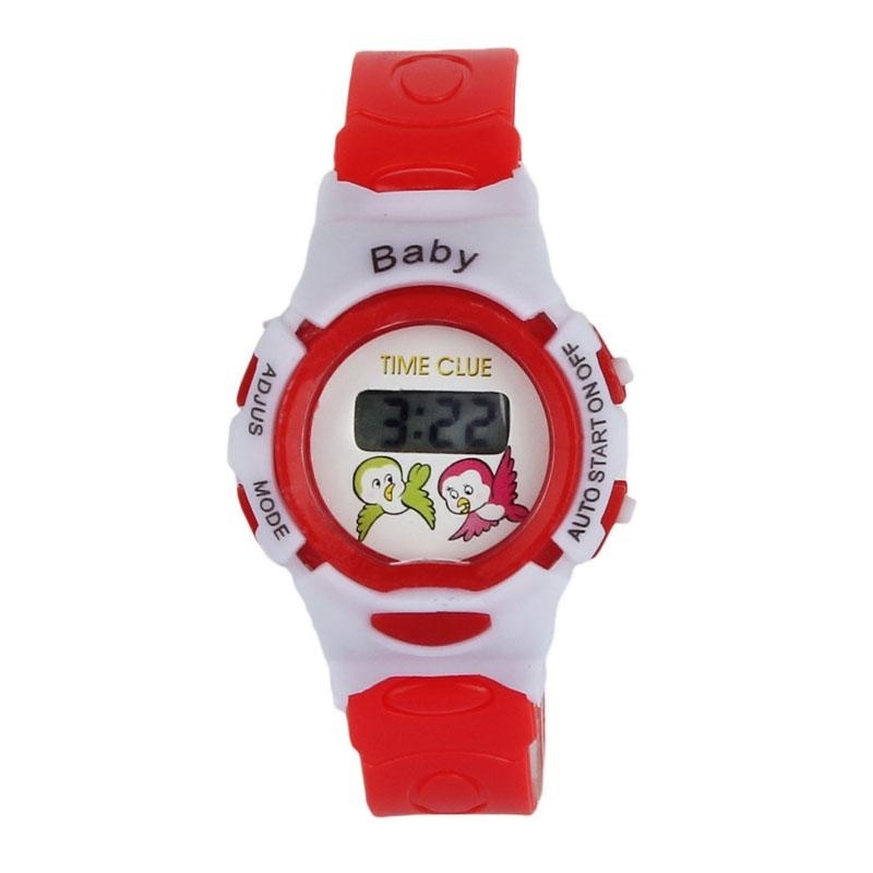 Giá bán New Boys Girls Students Time Electronic Digital Wrist Sport Watch Red - intl