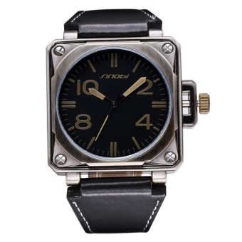 New Fashion Colorful Men Big Square Dial Watch - intl  