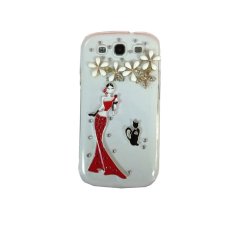 Giá Khuyến Mại niceEshop 3D Mermaid Flower Cat Shiny Crystal Rhinestone Case for Samsung Galaxy S3 I9300 (Clear) – Intl niceE shop