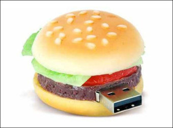 niceEshop 4GB Food Hamburger Shape Plastic USB Flash Drive Memory Stick,Brown - Intl  