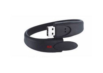 niceEshop Black 8GB Wristband USB Flash Memory Drive  