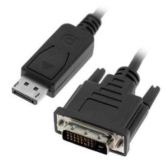 niceEshop DisplayPort Male to DVI Male Cable (Black, 1.8 Meters)  