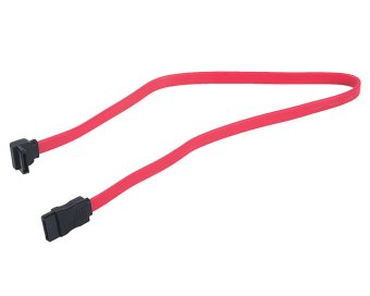 niceEshop SATA to Right Angle SATA Serial ATA Cable (Red and Black)  