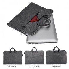 Máy tính xách tay Túi Chống Sốc Laptop Xách Bao Tay Túi Xách Túi (Xám Đậm 15 Inch)-quốc tế