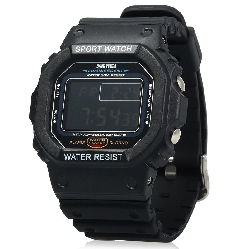 Skmei 1134 Sports Men Digital Wrist Watch 5ATM Water Resistant Black - Intl bán chạy
