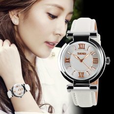 Thông tin Sp SKMEI 9075 Women’s Watch Quartz Watch Fahsion Women’s Leather Watch – White – intl   Gaoshanhaiyang