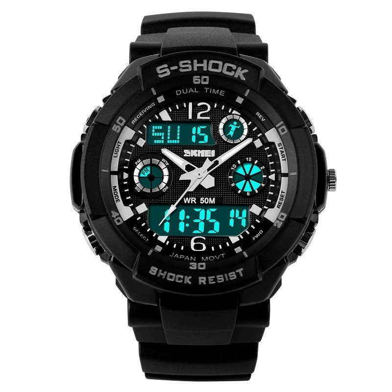 SKMEI Women Sport LED Waterproof Rubber Strap Wrist Watch - Blue 0931 - intl bán chạy