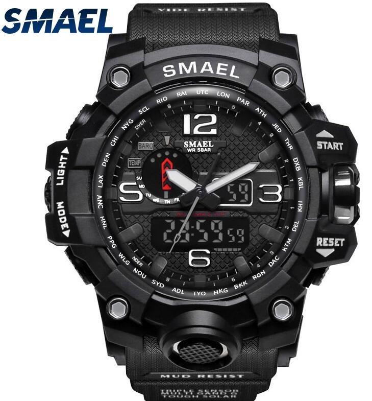 SMAEL WS1545 Man Watch 2017 SMAEL Brand Sport Watches Date Alarm Stopwatch Men Clock Sport Watch Digital S shock 1545...