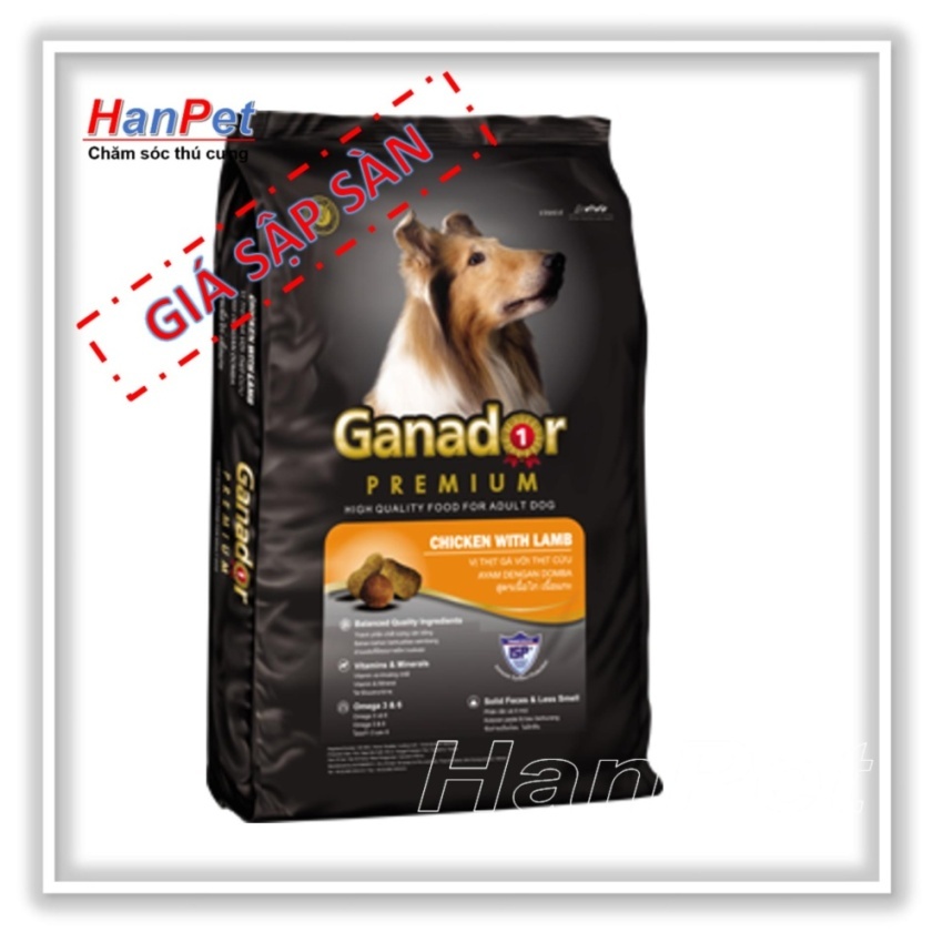 Thức ăn viên cao cấp Ganador Adult gói 1,5kg - Dành cho chó trưởng thành (hanpet 210)