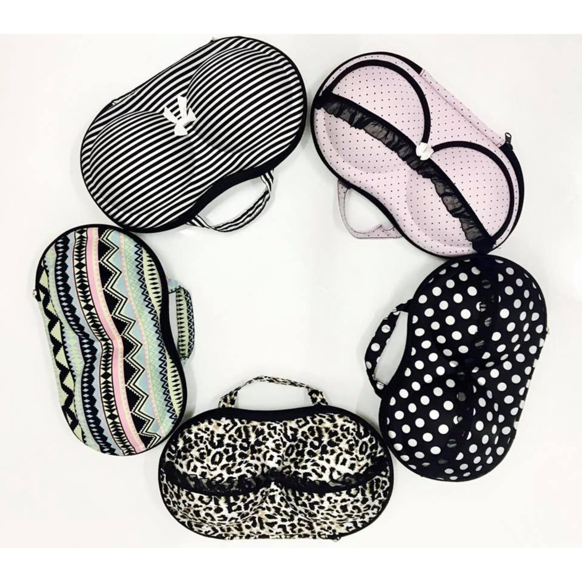 Travel Bra Case - Túi bảo vệ đồ lót Travel Portable Bra Underwear Lingerie Organizer Case Storage Box Bag