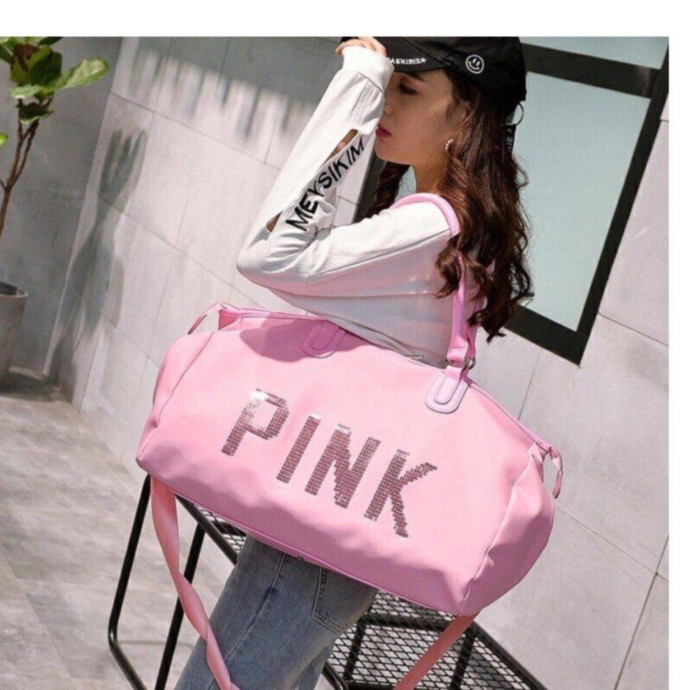 Túi xách du lịch PINK sành điệu cho phái đẹp (màu hồng)