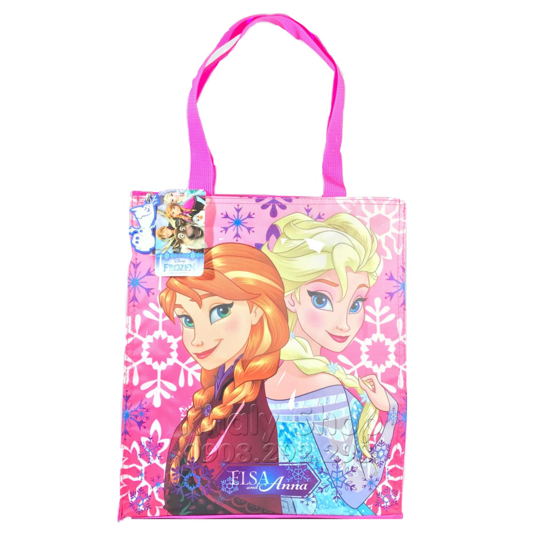 Túi xách vải hình công chúa Anna và Elsa Frozen cho học sinh và các bé ( Thái Lan )...